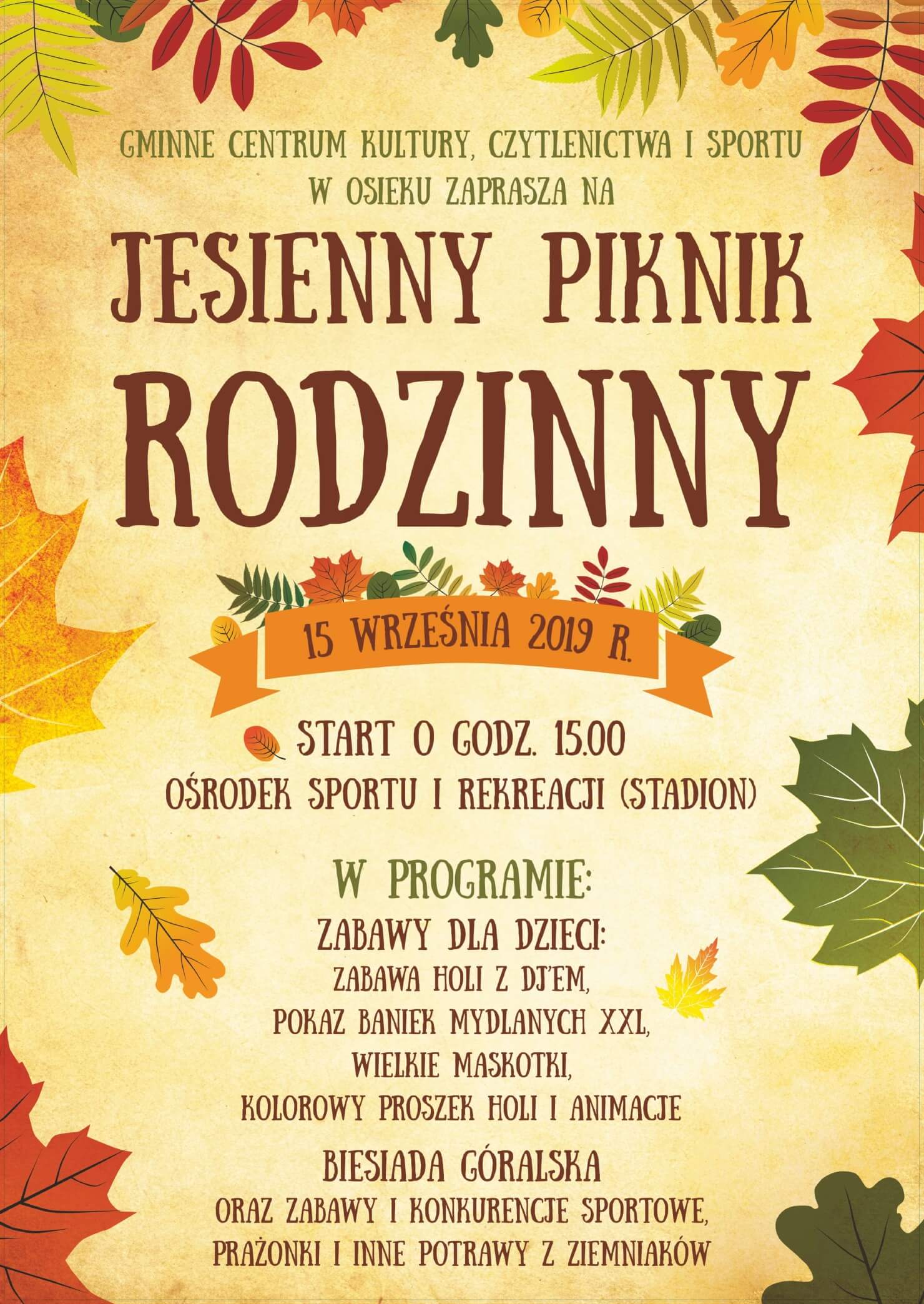 jesienny piknik rodzinny